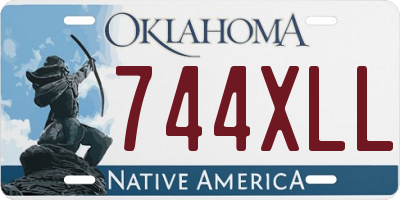 OK license plate 744XLL