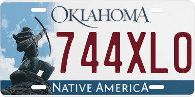 OK license plate 744XLO