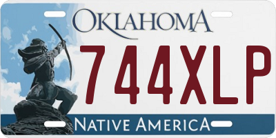 OK license plate 744XLP