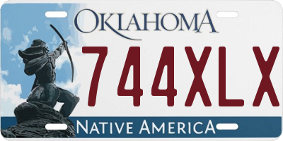 OK license plate 744XLX