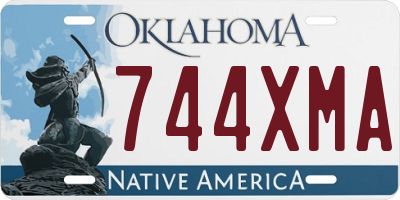 OK license plate 744XMA