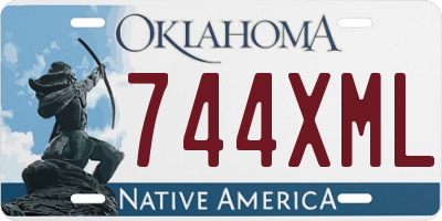 OK license plate 744XML