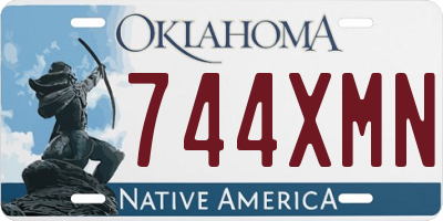 OK license plate 744XMN
