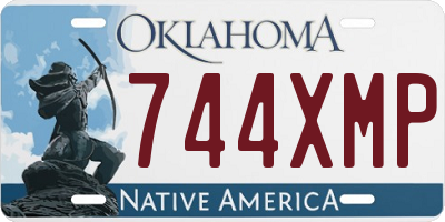 OK license plate 744XMP