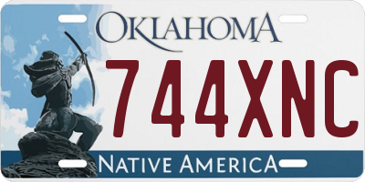 OK license plate 744XNC