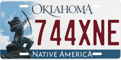 OK license plate 744XNE