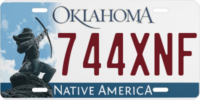 OK license plate 744XNF