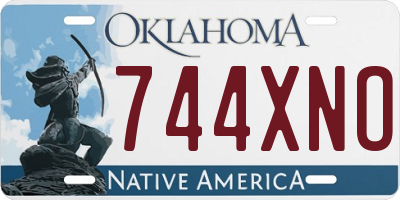OK license plate 744XNO