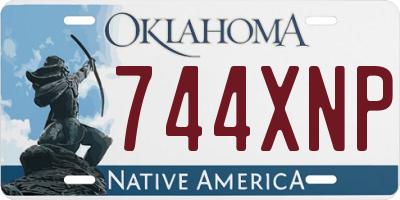OK license plate 744XNP