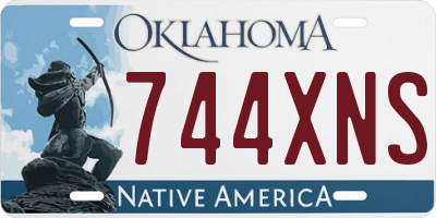 OK license plate 744XNS