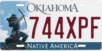 OK license plate 744XPF