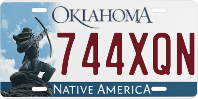 OK license plate 744XQN