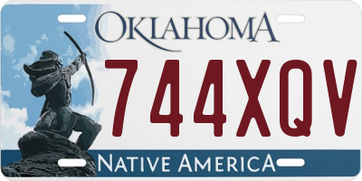 OK license plate 744XQV