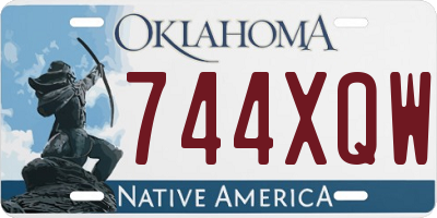 OK license plate 744XQW