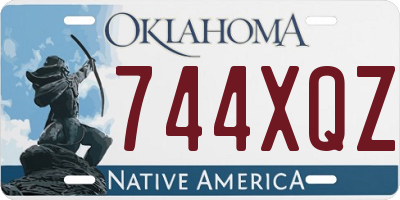 OK license plate 744XQZ