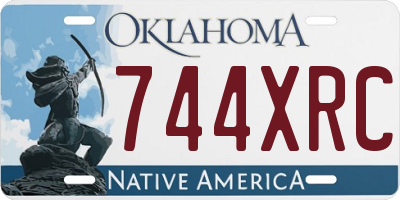 OK license plate 744XRC