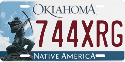 OK license plate 744XRG
