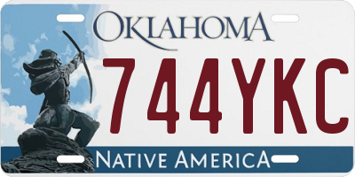 OK license plate 744YKC