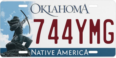OK license plate 744YMG