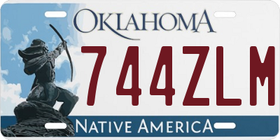 OK license plate 744ZLM