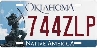 OK license plate 744ZLP