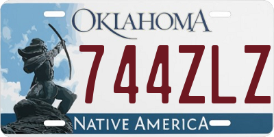 OK license plate 744ZLZ