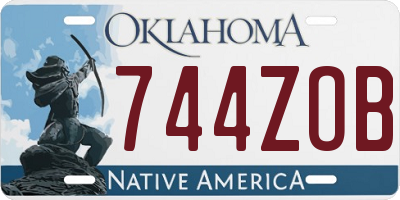 OK license plate 744ZOB