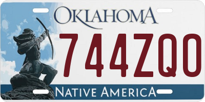 OK license plate 744ZQO