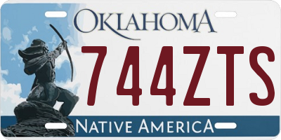 OK license plate 744ZTS