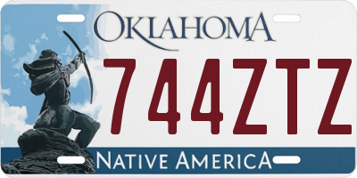 OK license plate 744ZTZ