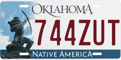 OK license plate 744ZUT