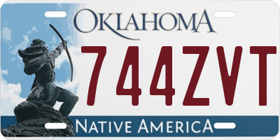 OK license plate 744ZVT