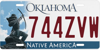 OK license plate 744ZVW
