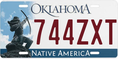 OK license plate 744ZXT