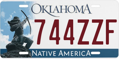 OK license plate 744ZZF