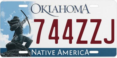 OK license plate 744ZZJ