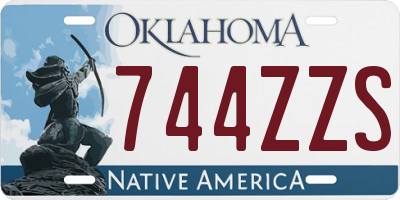 OK license plate 744ZZS