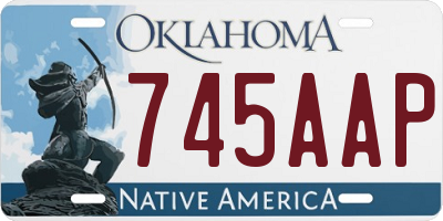 OK license plate 745AAP