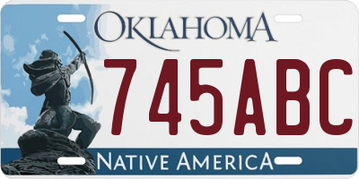 OK license plate 745ABC