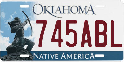 OK license plate 745ABL