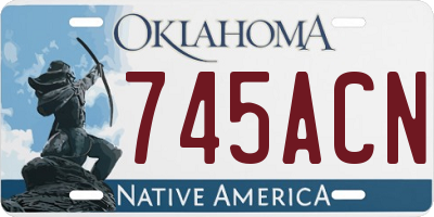 OK license plate 745ACN