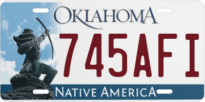 OK license plate 745AFI