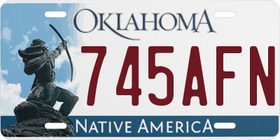 OK license plate 745AFN