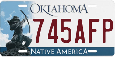 OK license plate 745AFP