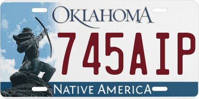 OK license plate 745AIP