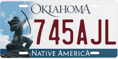 OK license plate 745AJL