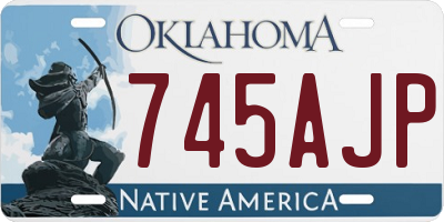 OK license plate 745AJP
