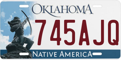 OK license plate 745AJQ
