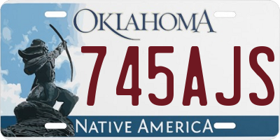 OK license plate 745AJS