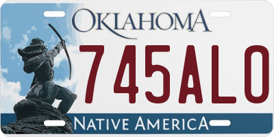OK license plate 745ALO